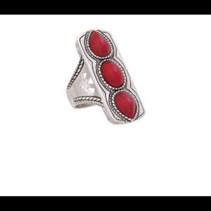 Silpada Coral sterling ring